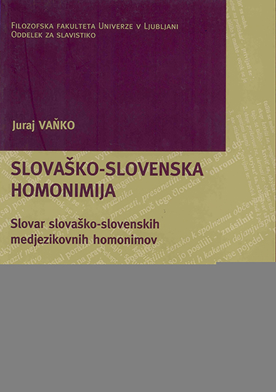 Slovaško-slovenska homonimija